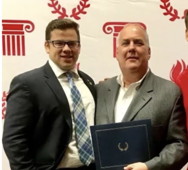 Connor Munsch with Chapter Advisor Keith Brauer