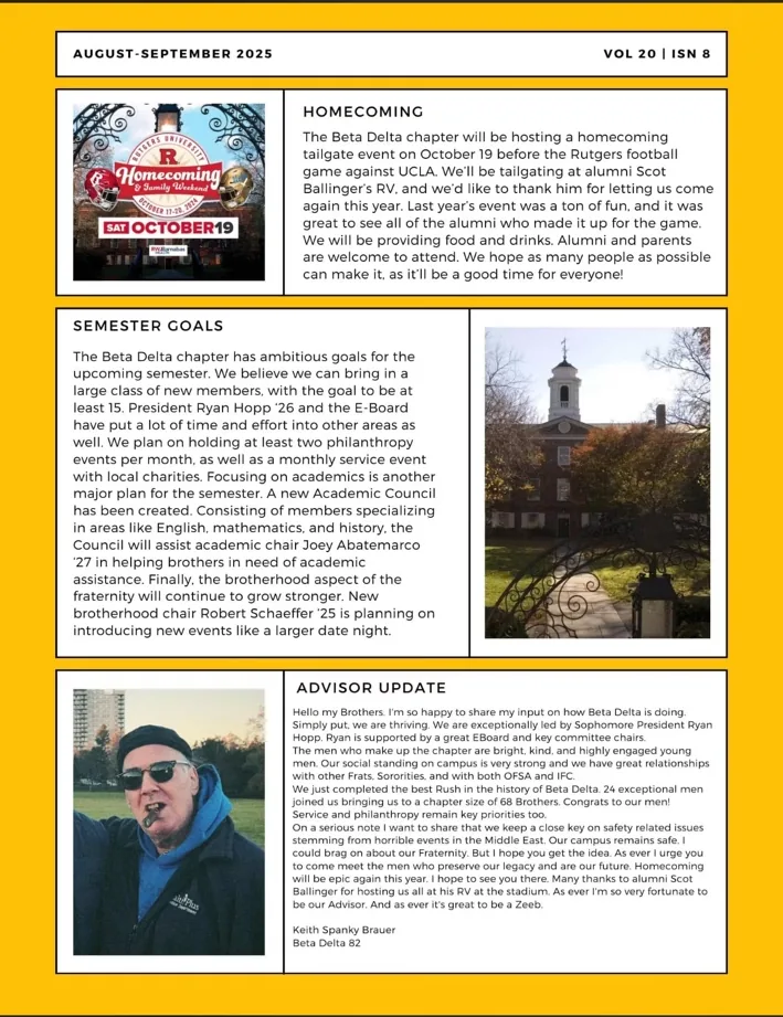 August–September 2025 Beta Delta newsletter page 2