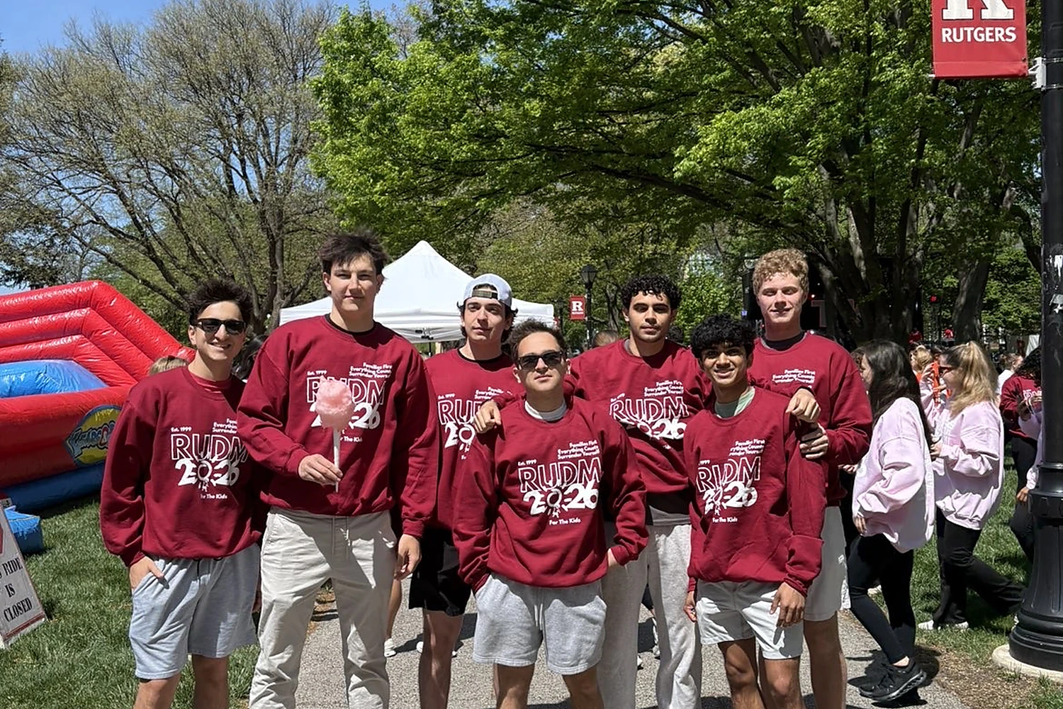 Beta Delta brothers at Rutgers University Dance Marathon