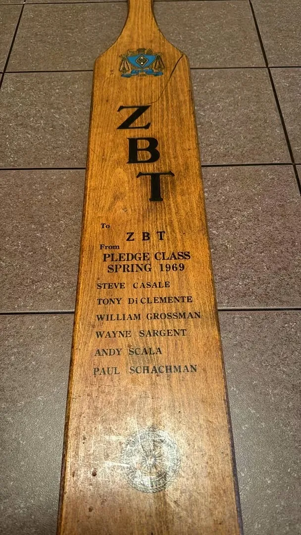 Spring 1968 Pledge Class Paddle